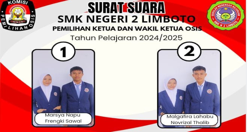 PEMILIHAN OSIS DI SMKN 2 LIMBOTO TAHUN 2024