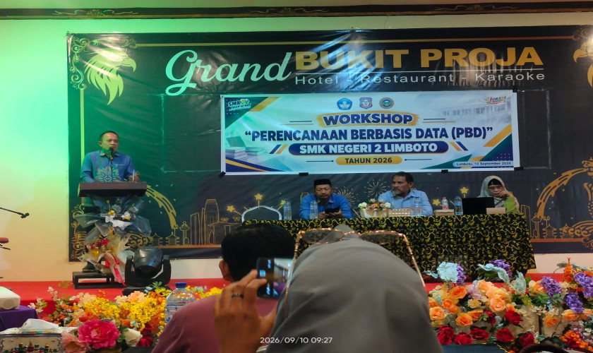 Workshop BOSKIN 2026, SMK Negeri 2 Limboto Perkuat Perencanaan Berbasis Data Rapor Mutu Pendidikan Bersama SMK PPN Gorontalo