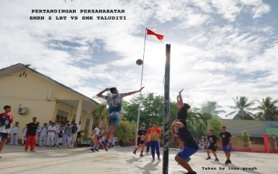 Pertandingan Persahabatan Voli SMK Negeri 2 Limboto dengan SMK Negeri 1 Taluditi